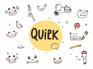 Quirky Doodle Style Vector Graphics