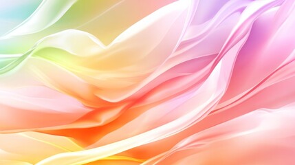 Obraz premium Abstract flowing fabric with colorful pastel waves background for presentations & wallpaper use