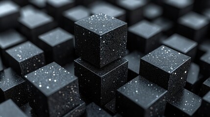 Sparkle Cubes: Abstract 3D Geometry Art