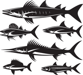 A simple Barracuda vector style with white background 
