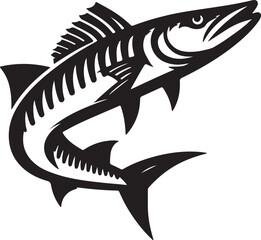 A simple Barracuda vector style with white background 