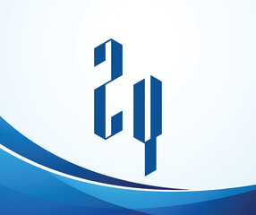 ZY letter logo design template elements. Modern abstract digital alphabet letter logo. Vector illustration. New Modern logo.