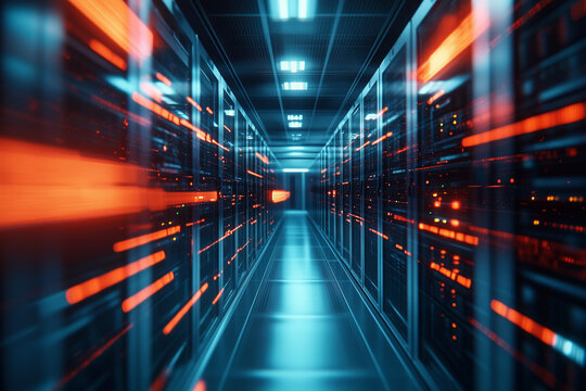 Server room in the data center