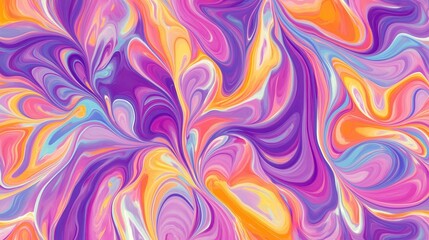 Colorful abstract swirl pattern with vibrant pink, purple, and orange hues