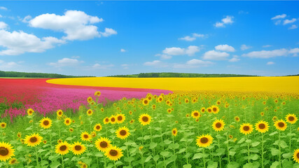 Obraz premium field of sunflowers