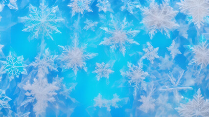 winter background with snowflakes