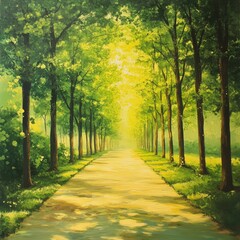 Naklejka premium Path Through the Forest