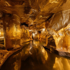Grotte aux parois d'or