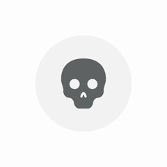 dead skull bone icon sign vector