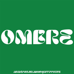 Creative modern liquid alphabet display font vector. Unique trendy typography style