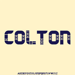 Bold rounded fun alphabet display font vector illustration