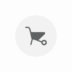 garden cart icon sign vector