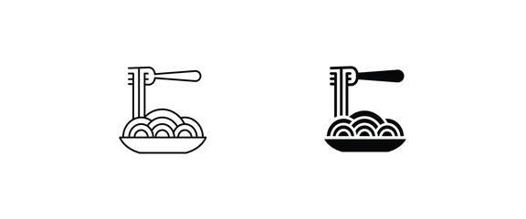 Pasta thin line icon. Spaghetti. Modern vector illustration of italian food. fork with spaghetti icon