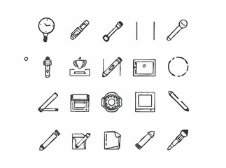 Fototapeta premium Freehand Sketch Vector Icons Collection