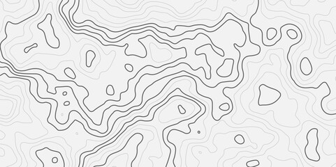 Abstract topographic contour line map, geographic mountain line map, topographic lines wavey backdrop topology contour background.