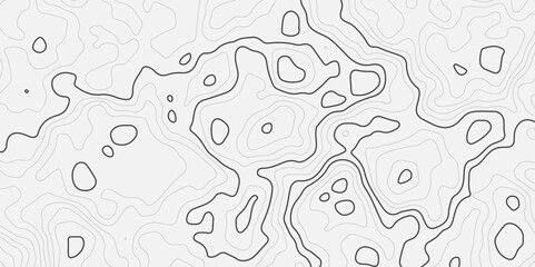 Abstract topographic contour line map, geographic mountain line map, topographic lines wavey backdrop topology contour background.