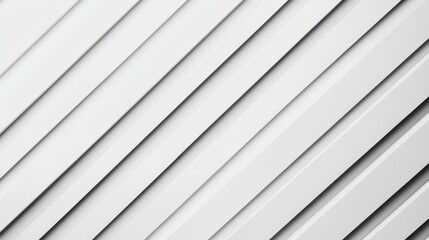 Obraz premium Clean Abstract White Architectural Slat Wall Design Featuring Diagonal Parallel Lines 3D Art