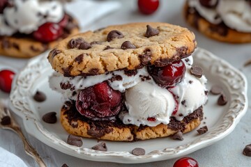 Indulge in a delightful dessert sandwich bursting with flavor and sweetness