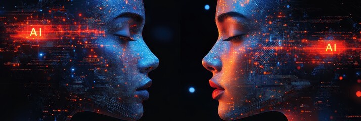 Exploring the intersection of technology and humanity through AI inspired visual art