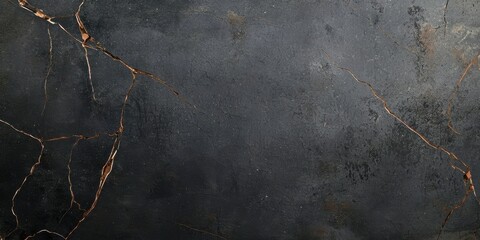 Dark Stone Texture with Golden Veins Abstract Design Material Backdrop Pattern Geological Surface