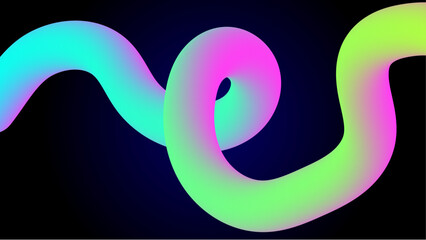 A 3D abstract loop with a blue-to-black gradient background, featuring a central gradient shape, ideal as a background graphic resource.