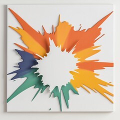 rainbow pop art explosion, vibrant comic-style color burst