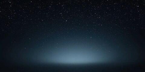 Ethereal Night Sky Displaying Countless Stars with Radiant Glow Emerging from the Horizon View