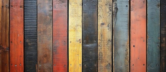 Multicolored Wood Plank Texture Background (1)