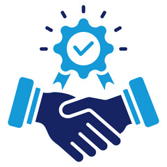 Commitment Flat Blue Icon