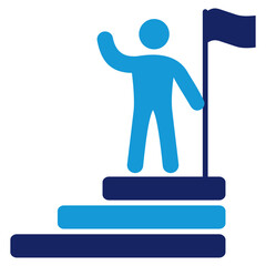 Success Flat Blue Icon