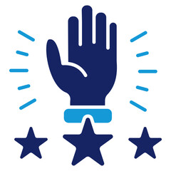 Accountable Flat Blue Icon