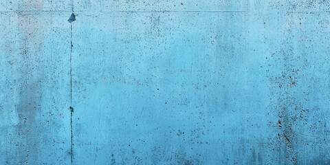 Obraz premium Weathered Aqua Blue Concrete Wall Texture with Cracks and Imperfections Grunge Style