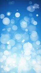 Light Blue Background with White Bokeh and Clouds.