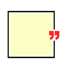 Set di varie cornici di citazioni isolate colorate. Bolle vocali con virgolette. Casella di testo e virgolette vuote. Modello di post di blog. Illustrazione su fondo trasparente