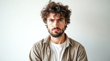 Fototapeta premium portrait of a young man with a contemplative expression