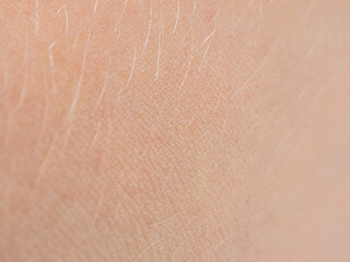 A photograph of human skin showing texture, shades and nature, highlighting uniqueness and elasticity.