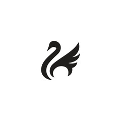 swan logo. swan vector illustration for icon,symbol or logo