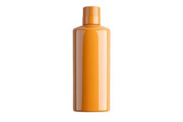 Upright bright orange bottle