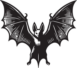 A simple Bat vector style with white background