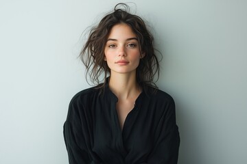 Zeitloses Portr&auml;t einer jungen Frau mit nat&uuml;rlicher Ausstrahlung

