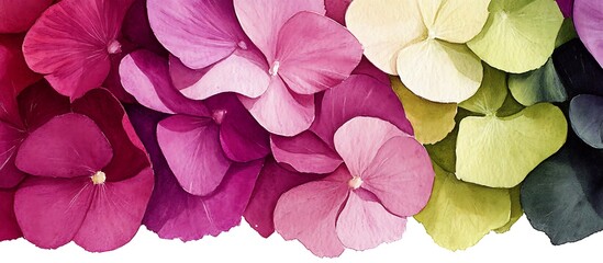 Colorful Hydrangea Petals Arrangement