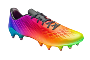 Colorful soccer cleat designed for performance