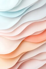 Obraz premium Soft, flowing layers in pastel hues create serene and calming vi