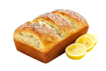 Delicious lemon poppy seed loaf bread baked fresh