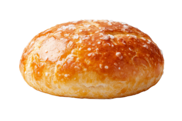 Freshly baked bread roll with golden crust