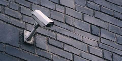  surveillance camera in public city street -