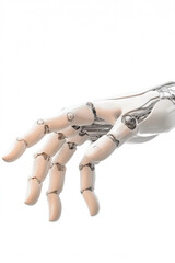 Artificial intelligence hand isolated on a white background for design purposes