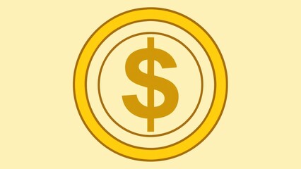 Obraz premium Illustration of Golden Coin Representing Wealth and Financial Prosperity in Economics and Investment Market