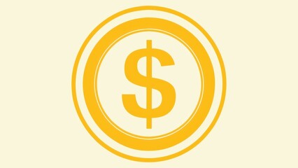 Obraz premium Illustration of Golden Coin Representing Wealth and Financial Prosperity in Economics and Investment Market