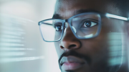 Reflective African American Professional in Contemplative Moment